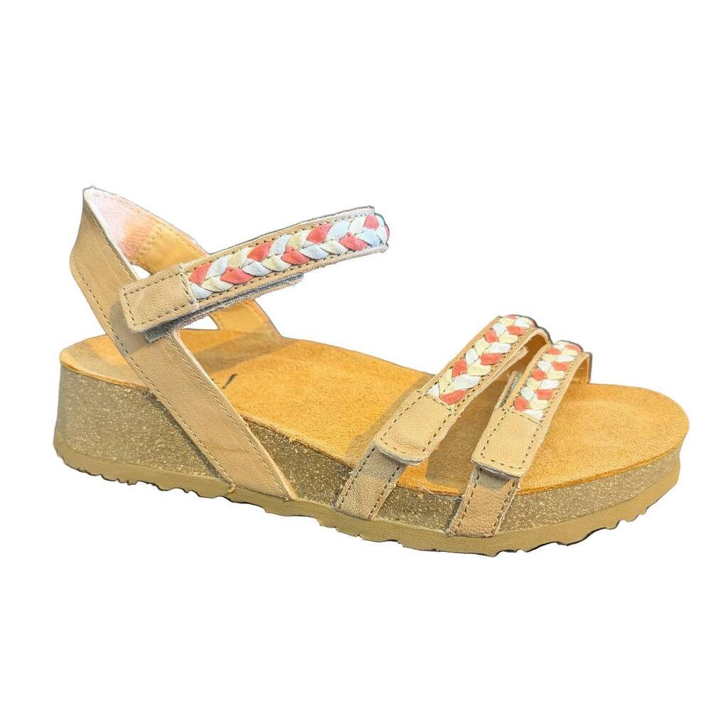 NEW THINK! women's koak sandal in tan multi